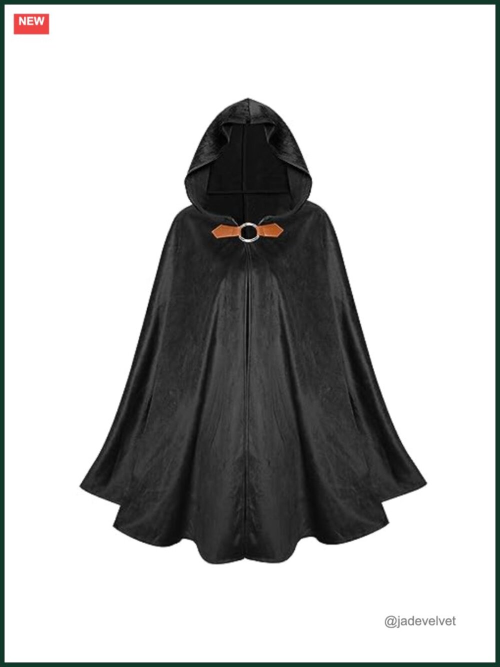 Velvet Hooded Cloak Renaissance Medieval Steampunk Halloween Costume Cape